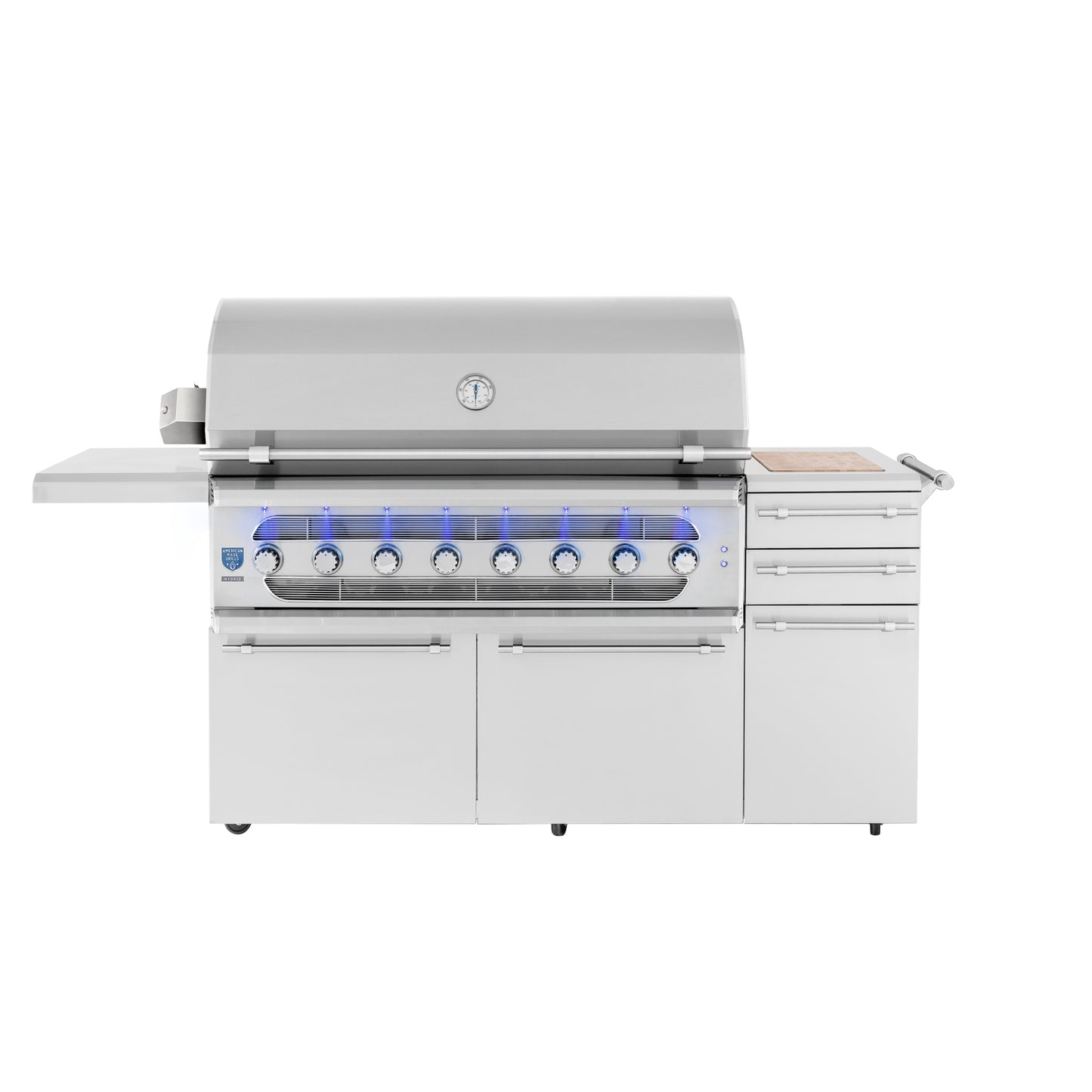 Muscle - 54" Freestanding Hybrid Grill - Liquid Propane