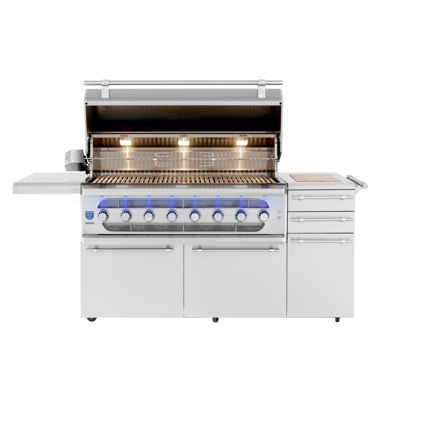 Muscle - 54" Freestanding Hybrid Grill - Liquid Propane