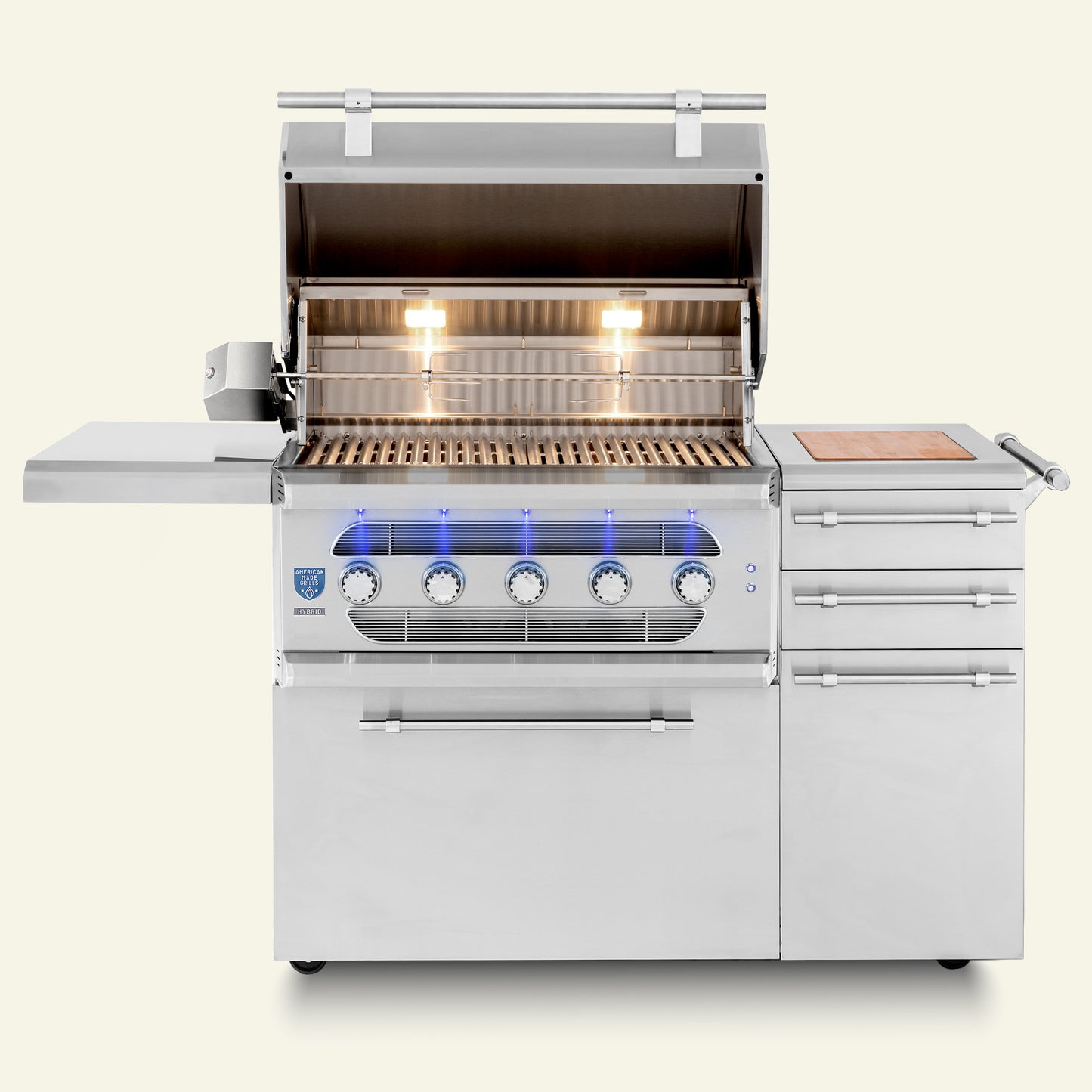 Muscle - 36" Freestanding Hybrid Grill - Liquid Propane