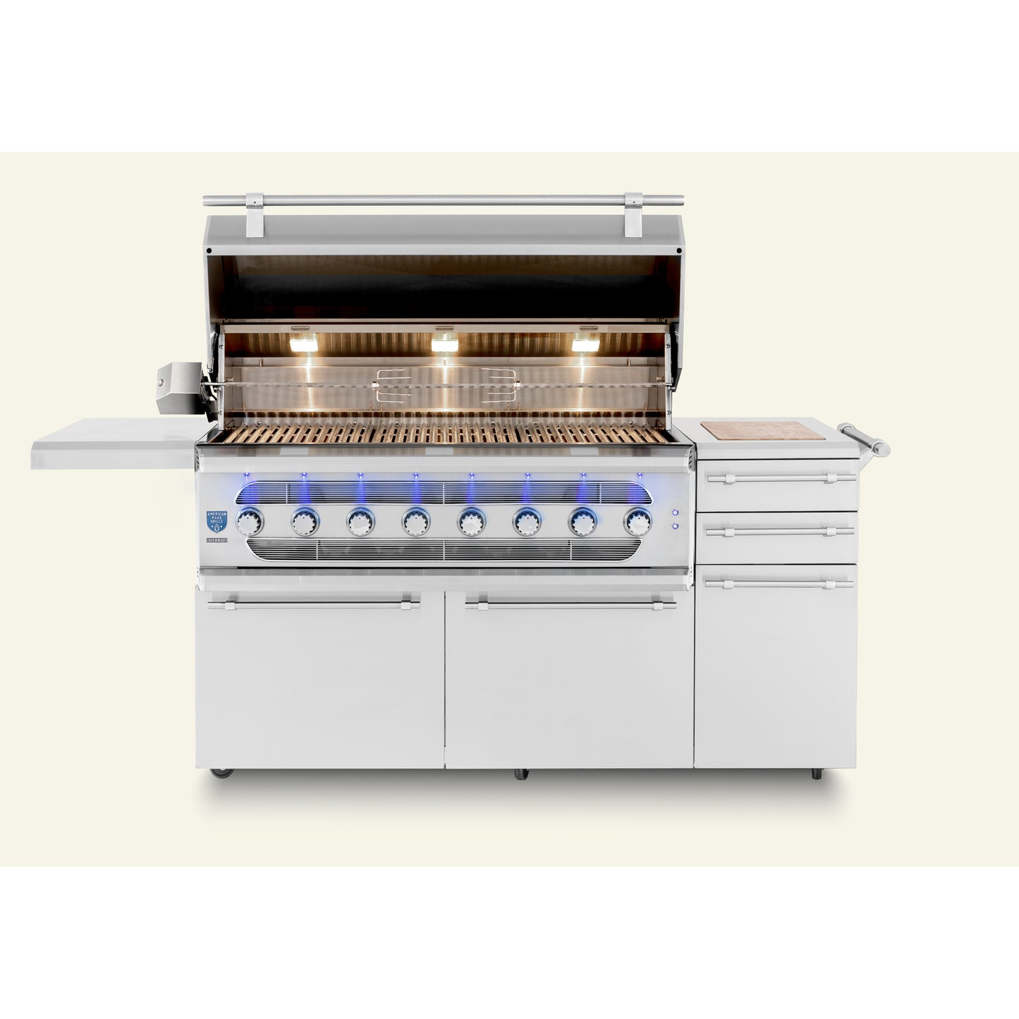 Muscle - 54" Freestanding Hybrid Grill - Liquid Propane