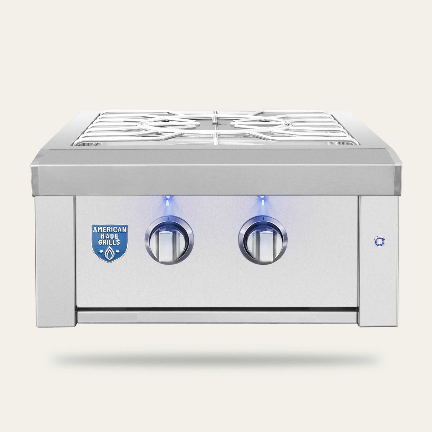 American Made Grills Estate Power Burner natural gas stainless steel outdoor kitchen side burner with dual-ring 60,000 BTU and LED lighting
