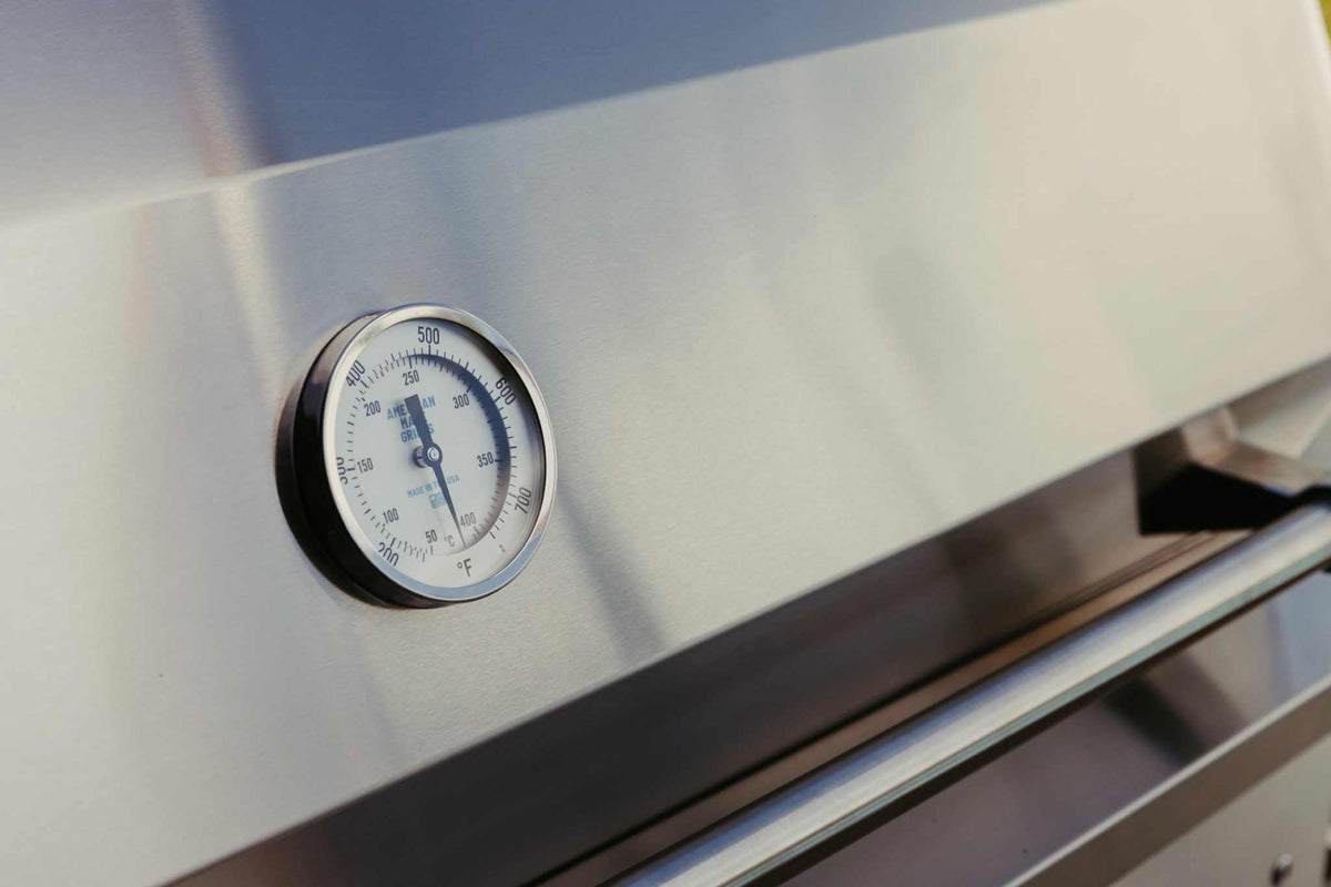 American Made Grills Encore 54-inch built-in hybrid grill with liquid propane and stainless steel construction