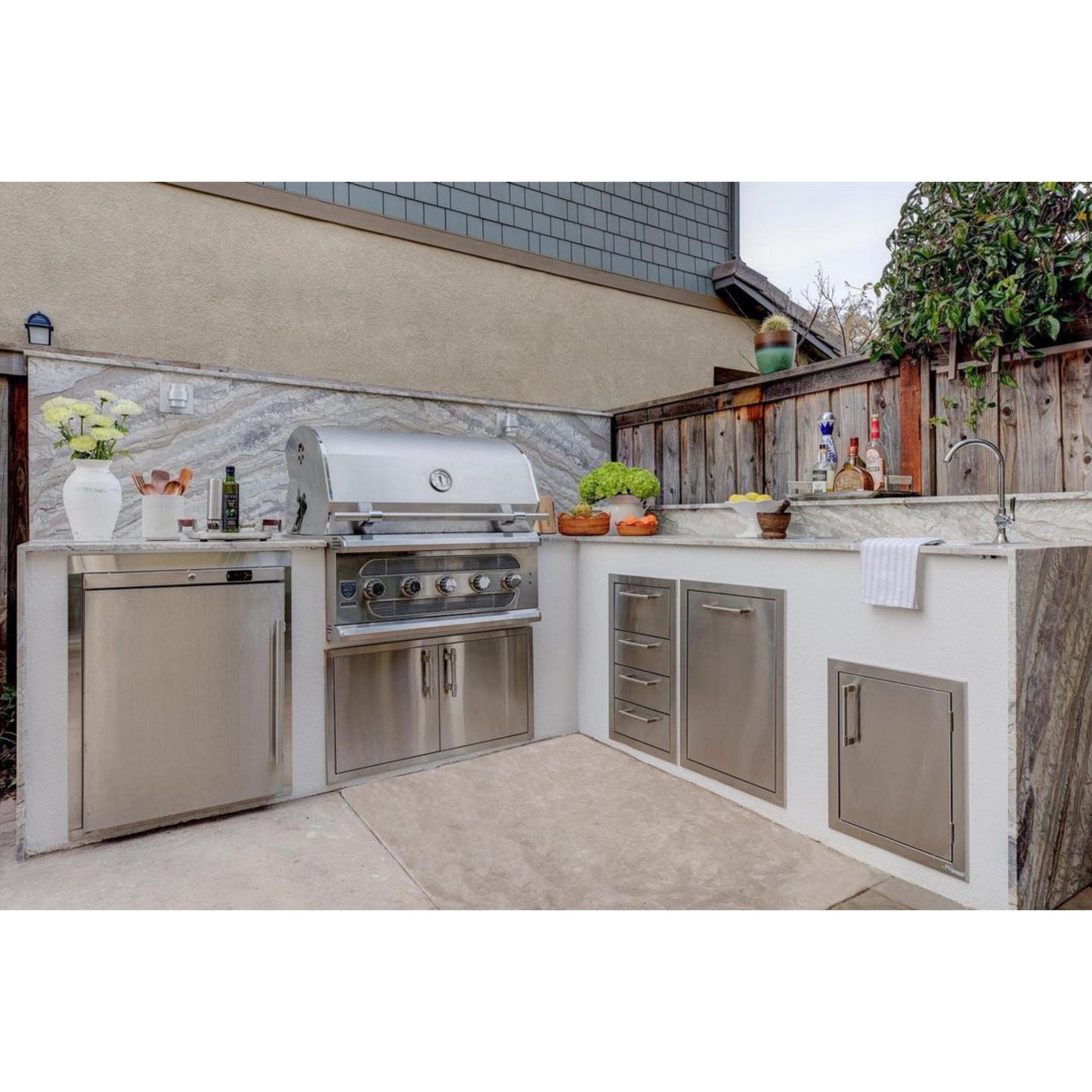 Muscle - 36" Freestanding Hybrid Grill - Liquid Propane