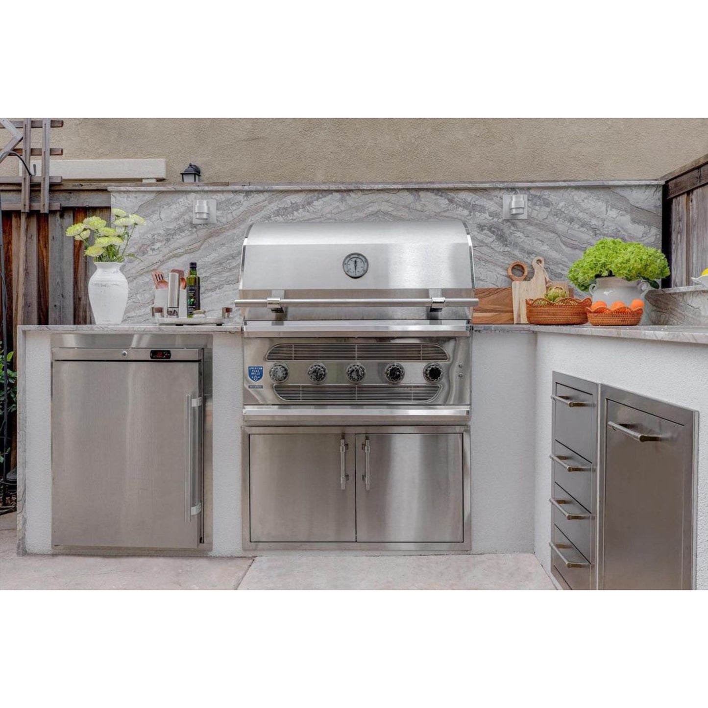 Muscle - 36" Freestanding Hybrid Grill - Liquid Propane