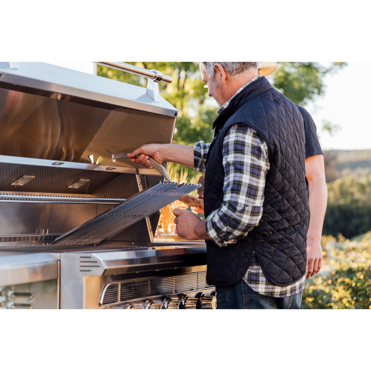Muscle - 54" Freestanding Hybrid Grill - Liquid Propane