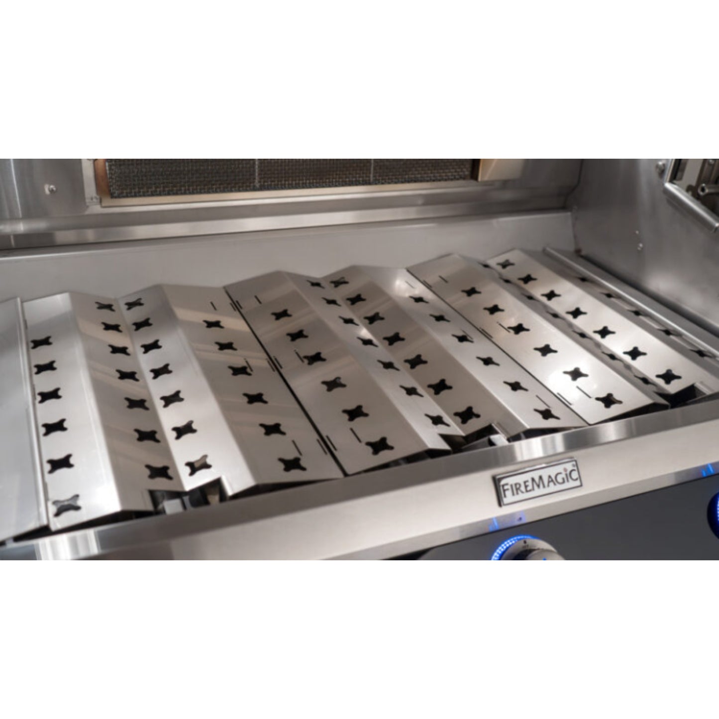 Aurora A660i Built-In Grill with Analog Thermometer: Backburner & Rotisserie Kit