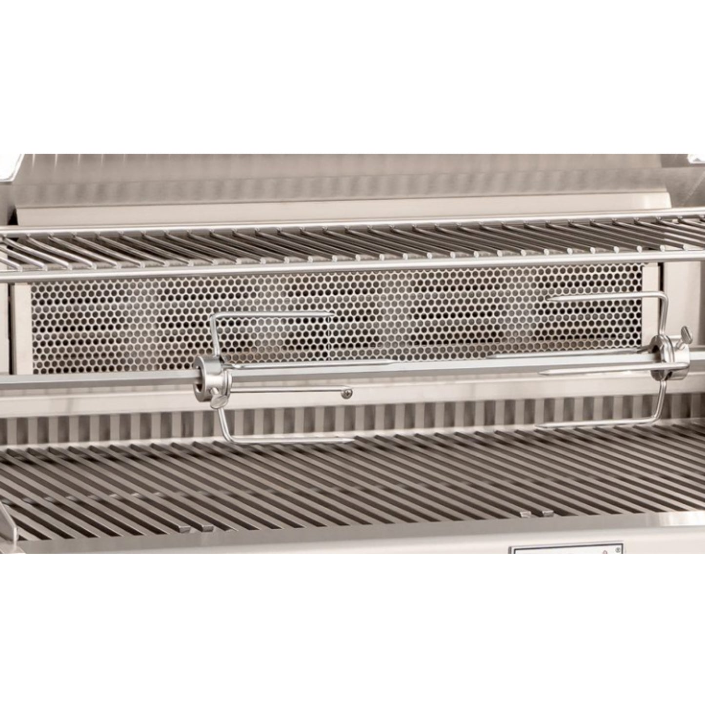 Aurora A660i Built-In Grill with Analog Thermometer: Backburner & Rotisserie Kit