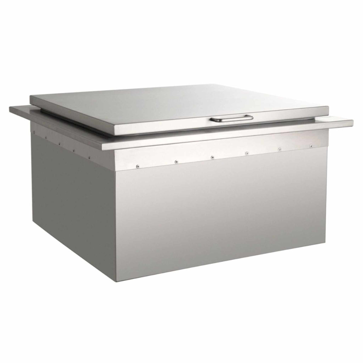 Fire Magic Drop-In Refreshment Center with insulated lid in stainless steel for outdoor kitchens