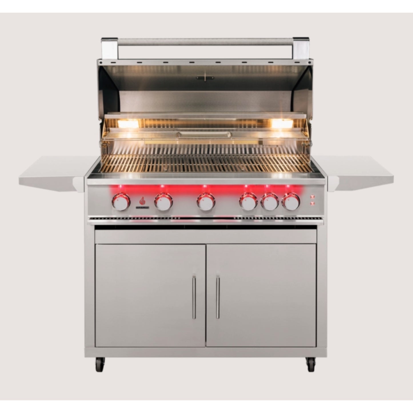 TrueFlame Deluxe Cart for 40" Gas Grills (including E Series) Fold-Down Side Shelves