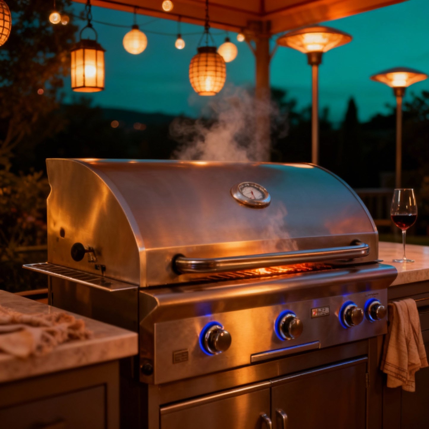 American Outdoor Grill 30” “L” Series Built-In Grill with Infared Backburner and Rotisserie Kit