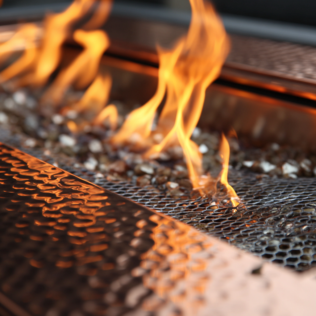 Arvada Hammered Copper Natural Gas Fire Pit