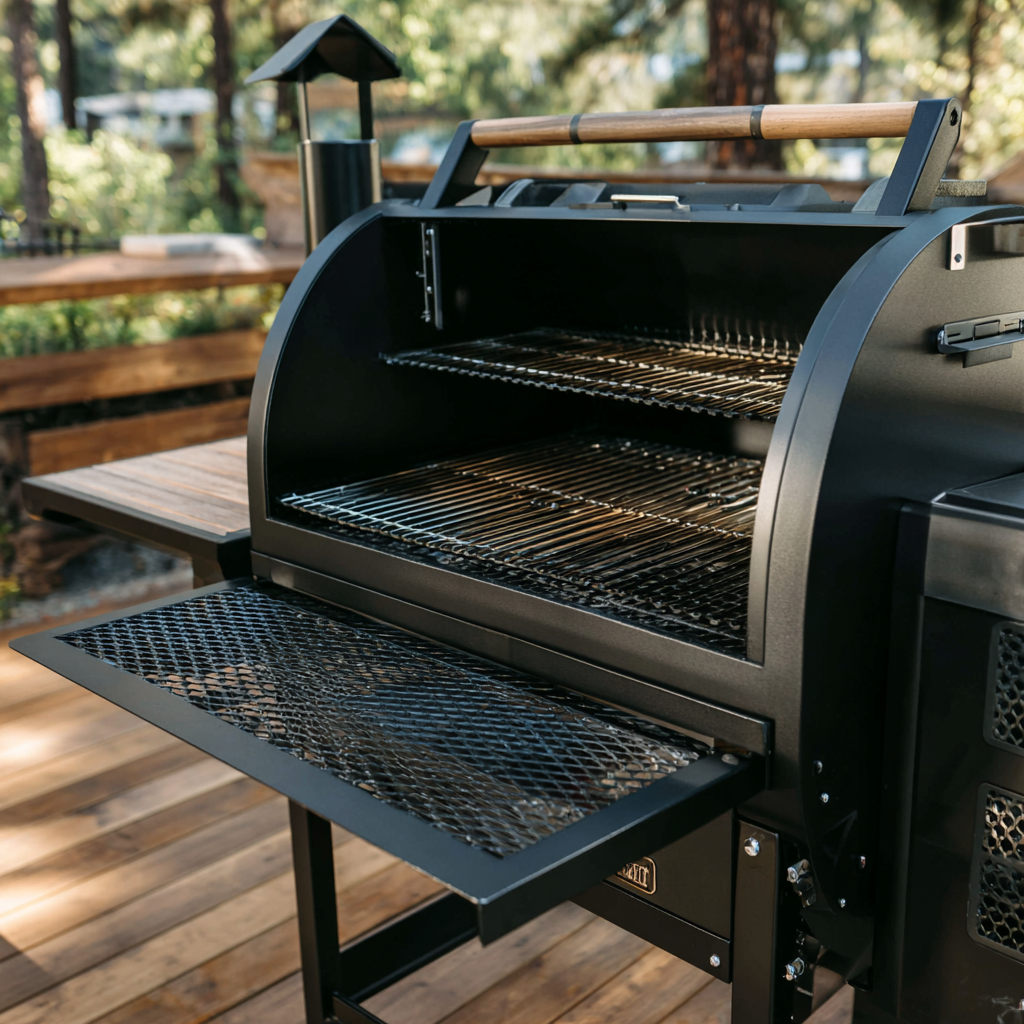 Gallatin 35-Inch Offset Charcoal Smoker w/ Counterweight