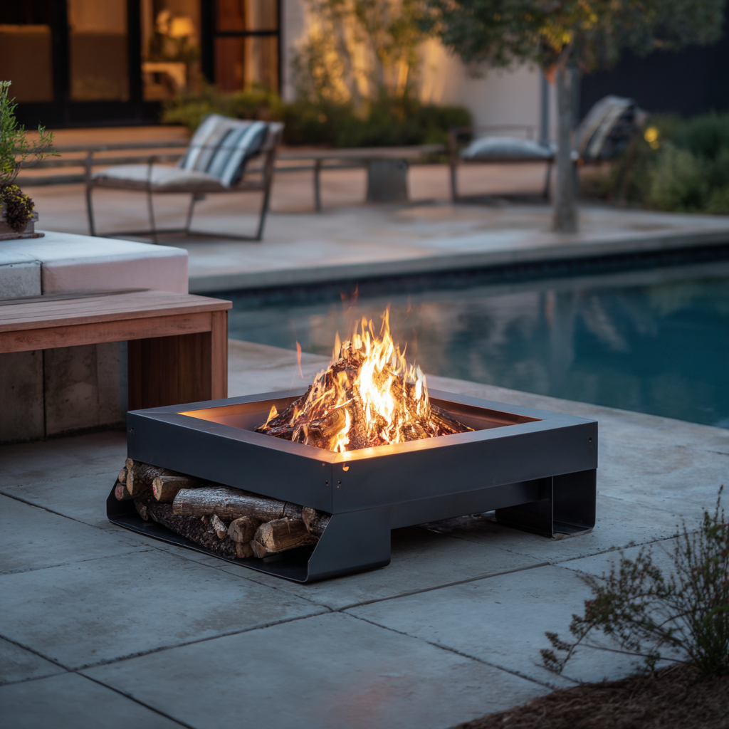 Lafayette Design Zero Black 2000 mm Wood-Burning Fire Pit