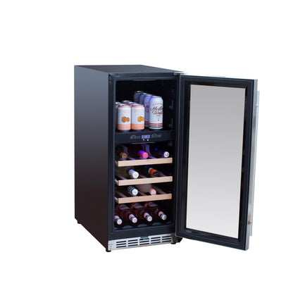 15" Outdoor Rated Dual Zone Wine Cooler