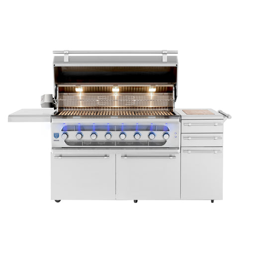 Muscle - 54" Freestanding Hybrid Grill - Liquid Propane