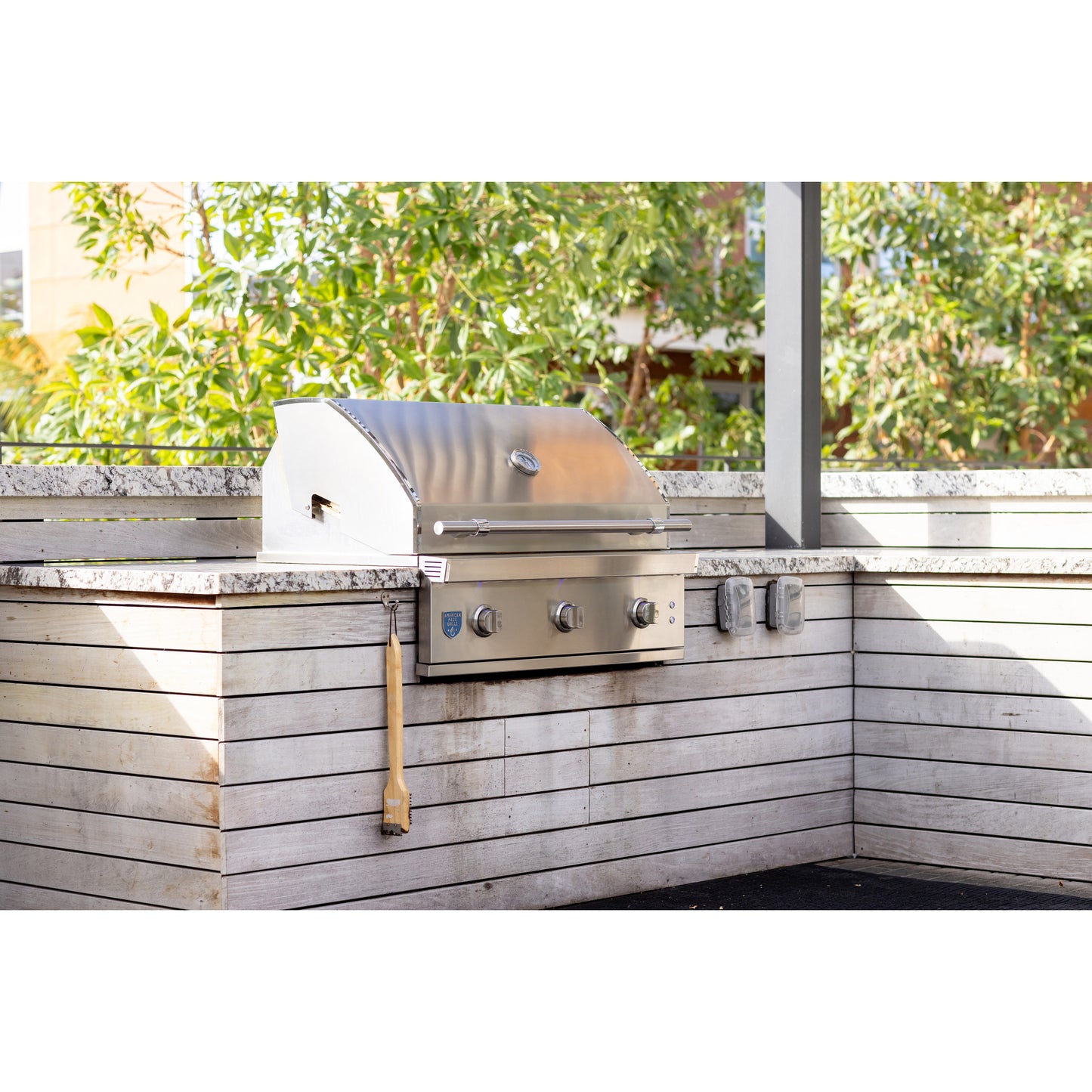 American Made Grills Atlas 36" Built-in Grill with Briquette Trays - Natural Gas