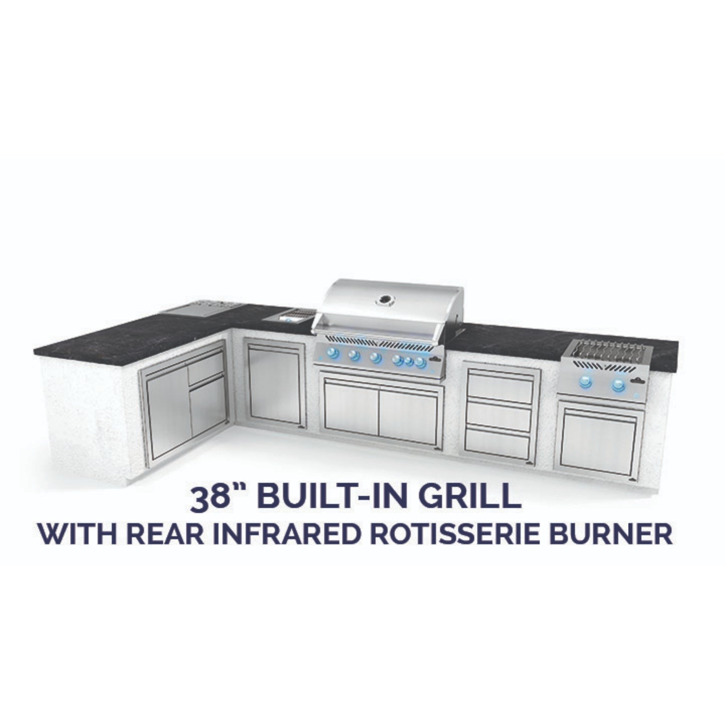 Napoleon Built-In 700 Series 38" Propane Grill with Infrared Rear Burner - Stainless Steel