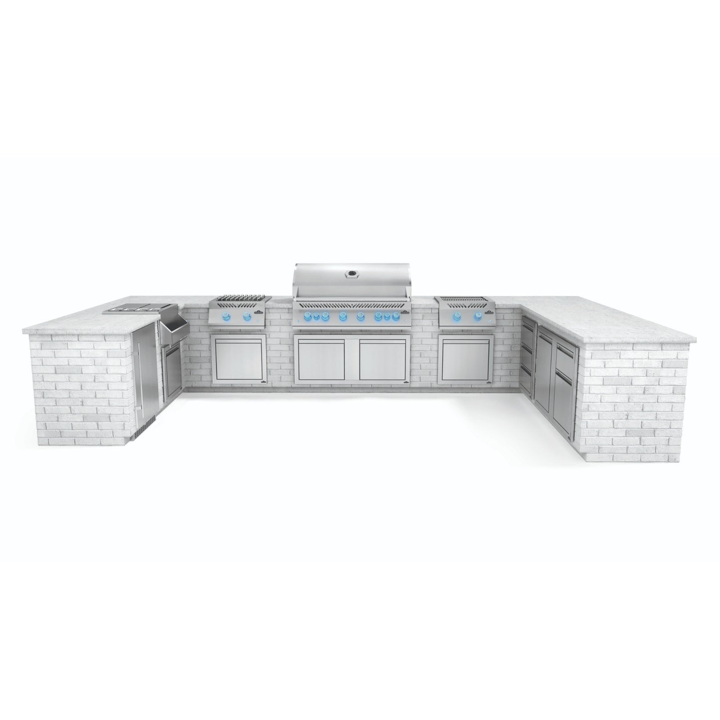 Napoleon Built-In 700 Series 44" Liquid Propane Grill with Dual Infrared Rear Burners - Stainless Steel