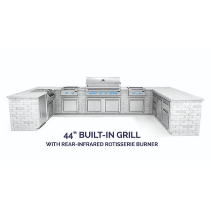Napoleon Built-In 700 Series 44" Liquid Propane Grill with Dual Infrared Rear Burners - Stainless Steel
