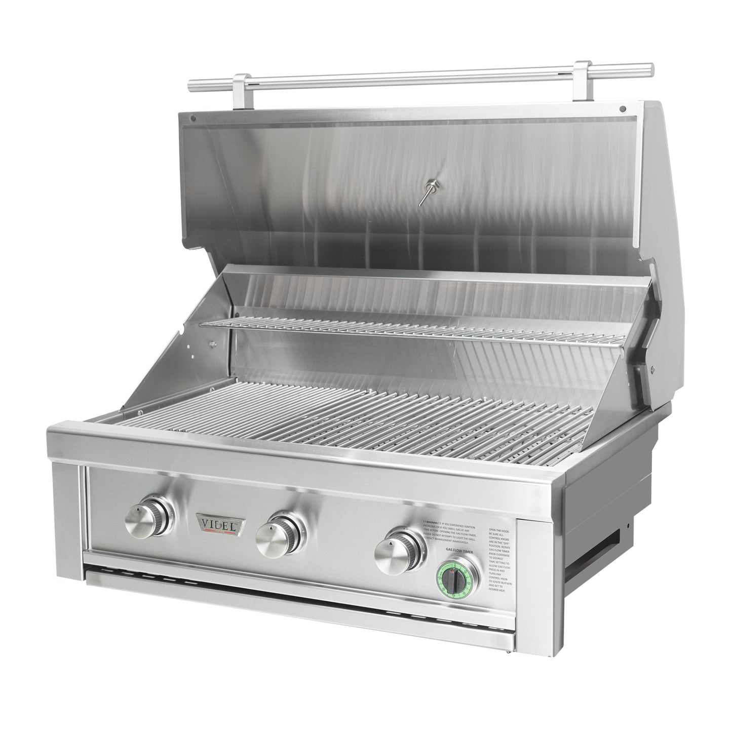 The Outdoor Plus Videl 36" Commercial Grill – 3 Burner w/ 1-Hour Safety Timer