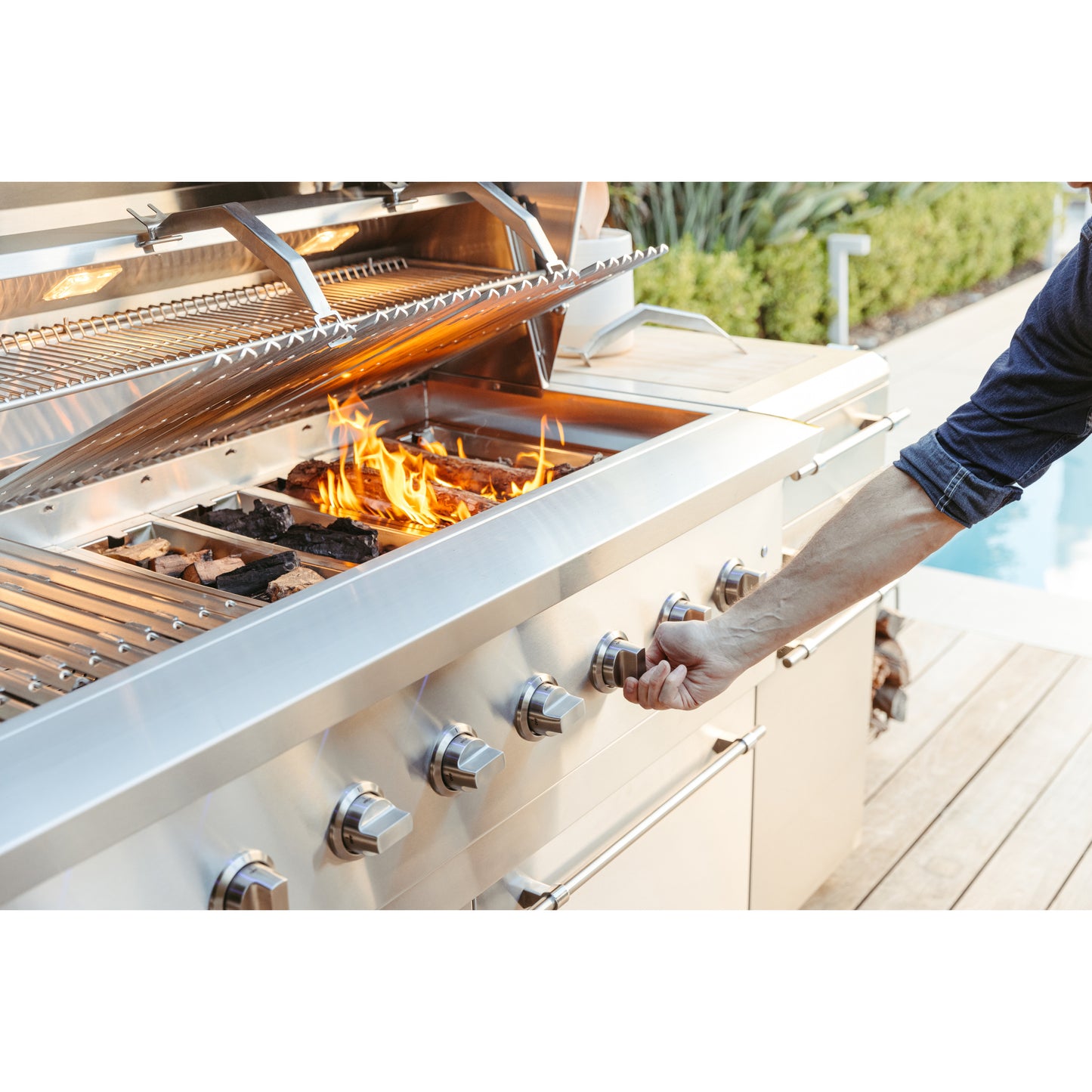 American Made Grills Encore 54" Freestanding Hybrid Grill - Natural Gas