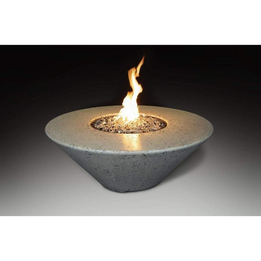 Grand Canyon Olympus 44" x 44" Round Natural Gas Fire Table in White