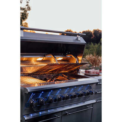 Muscle - 54" Freestanding Hybrid Grill - Liquid Propane