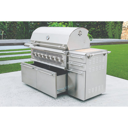Muscle - 54" Freestanding Hybrid Grill - Liquid Propane