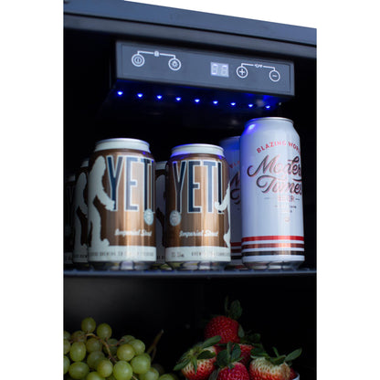 15" Outdoor Rated Refrigerator with Glass Door and Stainless Steel Handle