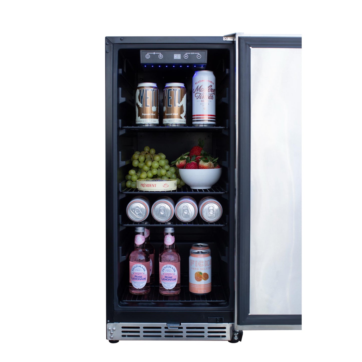 15" Outdoor Rated Refrigerator with Stainless Steel Door and Handle