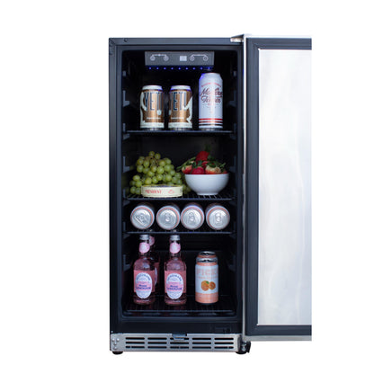 15" Outdoor Rated Refrigerator with Stainless Steel Door and Handle