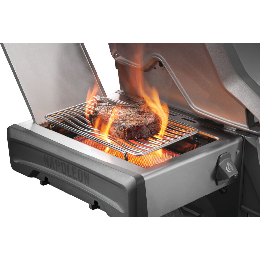 Napoleon Rogue PRO 525 Propane Grill with Infrared Side Burner - Stainless Steel