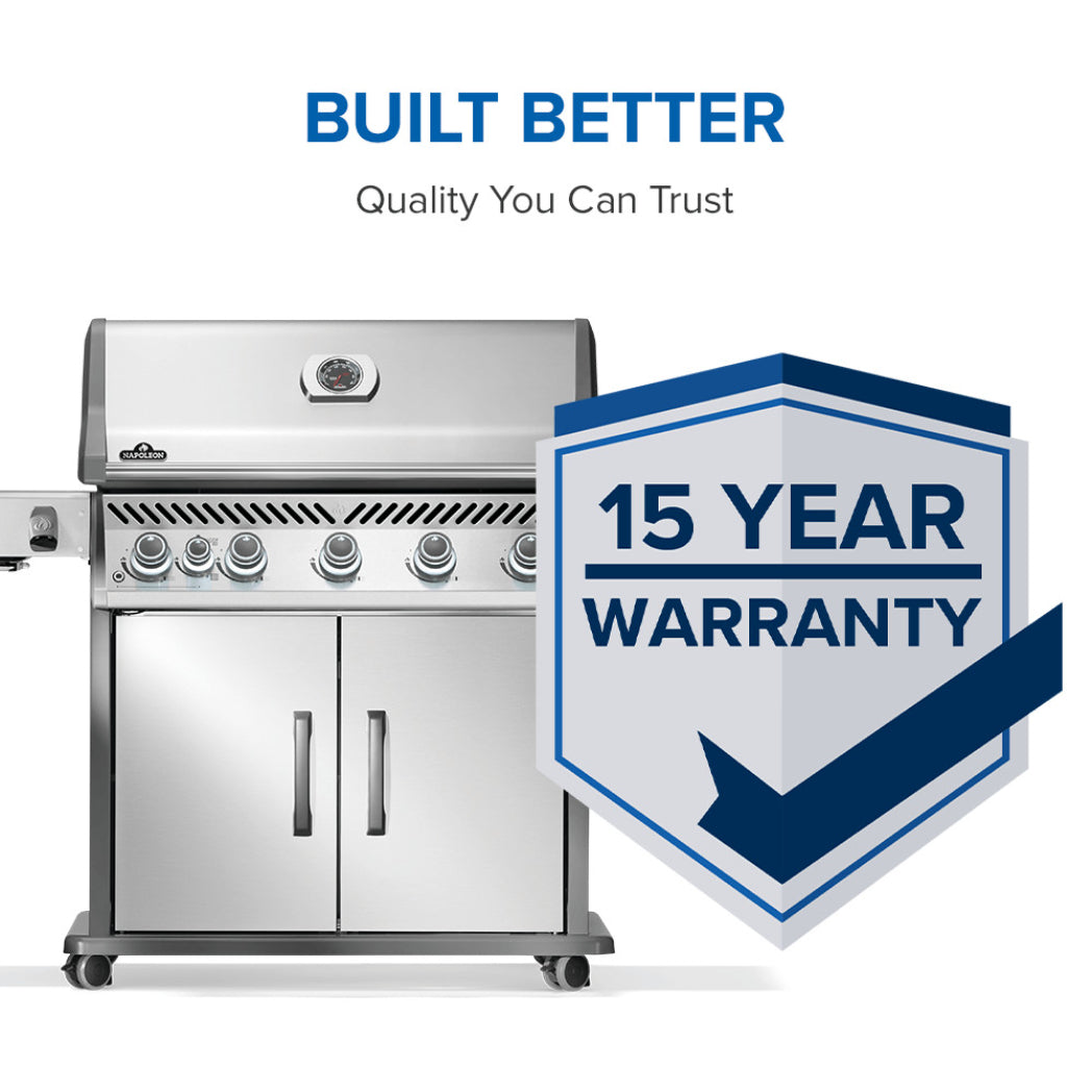 Napoleon Rogue PRO 625 Liquid Propane with Infrared Side Burner - Stainless Steel