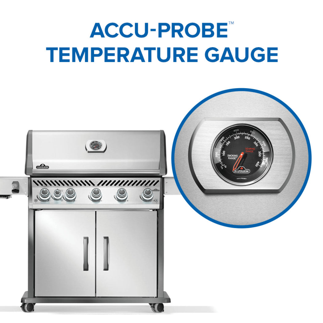 Napoleon Rogue PRO 525 Propane Grill with Infrared Side Burner - Stainless Steel