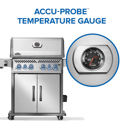 Napoleon Rogue PRO-S 525 Liquid Propane Grill with Infrared Side and Rear Burners - Stainless Steel