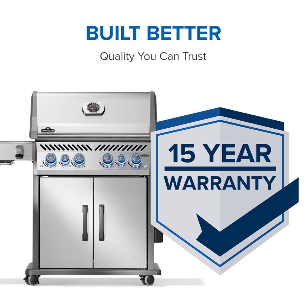 Napoleon Rogue PRO-S 525 Liquid Propane Grill with Infrared Side and Rear Burners - Stainless Steel