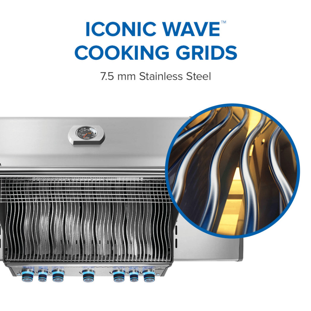 Napoleon Rogue PRO-S 625 Liquid Propane Grill with Infrared Side and Rear Burners - Stainless Steel
