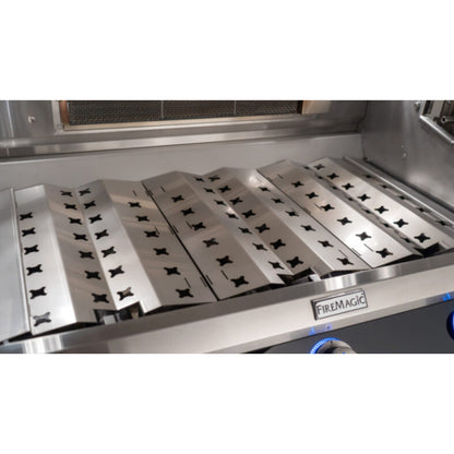 Aurora A660i Built-In Grill with Analog Thermometer: Backburner & Rotisserie Kit
