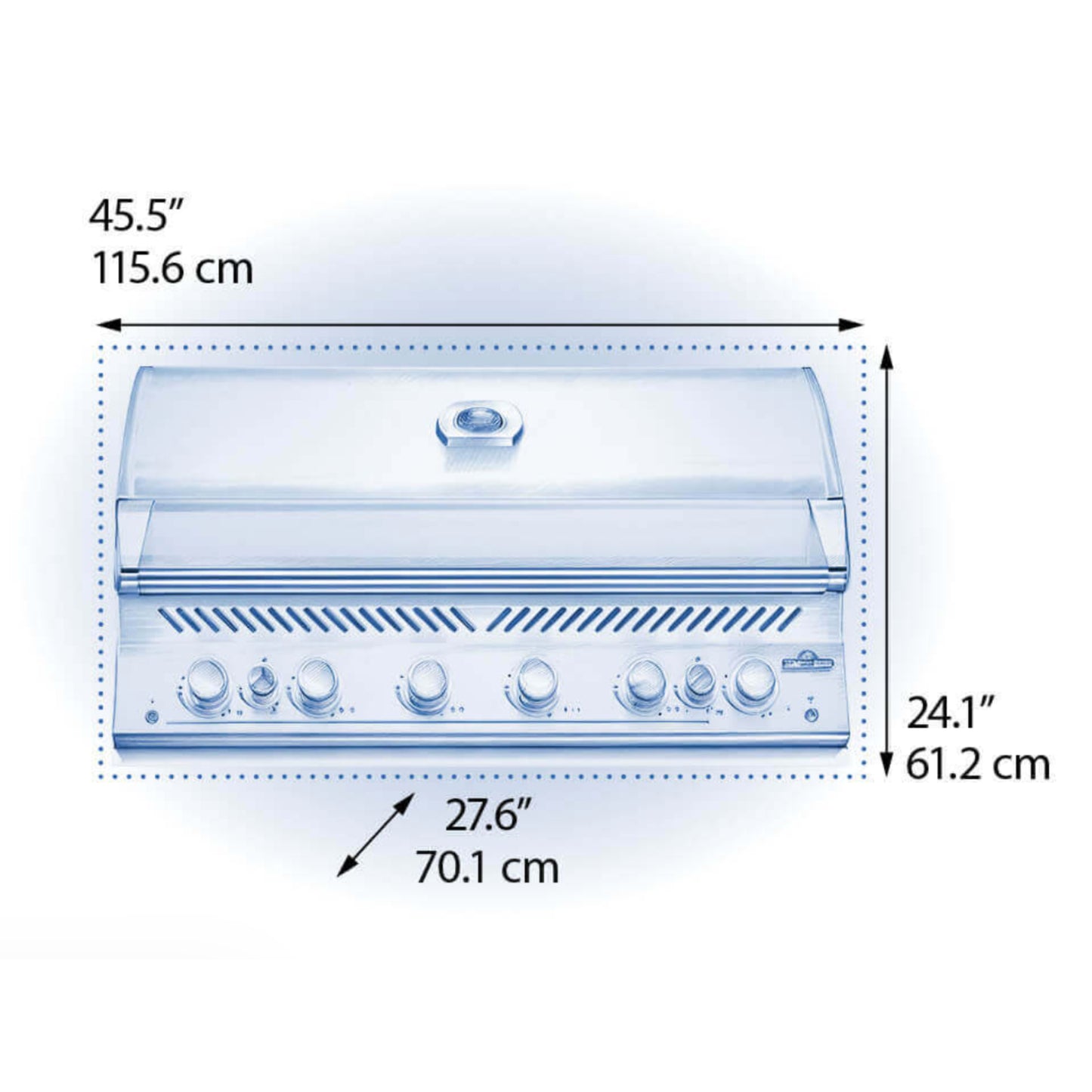 Napoleon Built-In 700 Series 44" Liquid Propane Grill with Dual Infrared Rear Burners - Stainless Steel