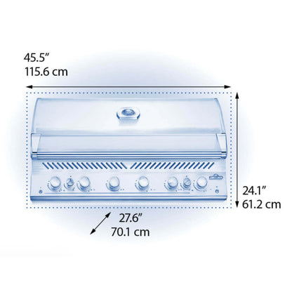 Napoleon Built-In 700 Series 44" Liquid Propane Grill with Dual Infrared Rear Burners - Stainless Steel