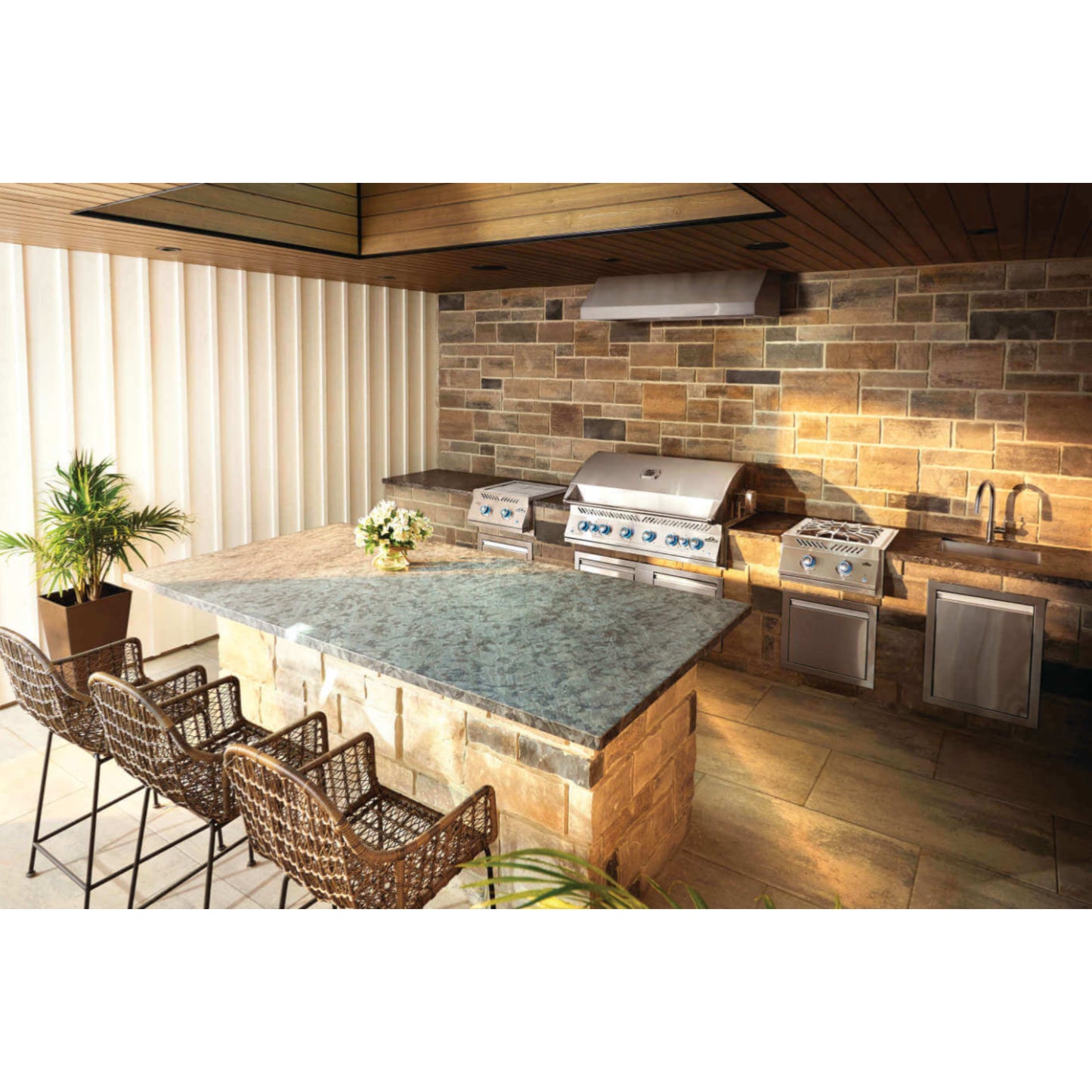 Napoleon Built-In 700 Series 44" Liquid Propane Grill with Dual Infrared Rear Burners - Stainless Steel