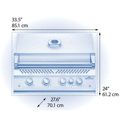 Napoleon Built-In 700 Series 32" Liquid Propane Grill with Infrared Rear Burner - Matte Black