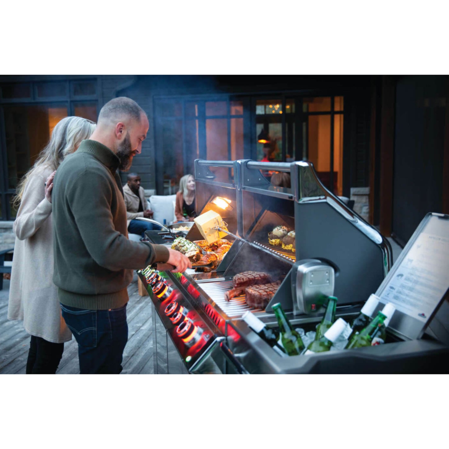 Napoleon Grill Prestige® PRO 825 Propane Gas Grill with Power Side Burner and Infrared Rear & Bottom Burners, Stainless Steel