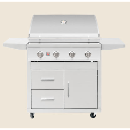 Summerset Sizzler Freestanding 32" Liquid Propane Grill with Deluxe Cart