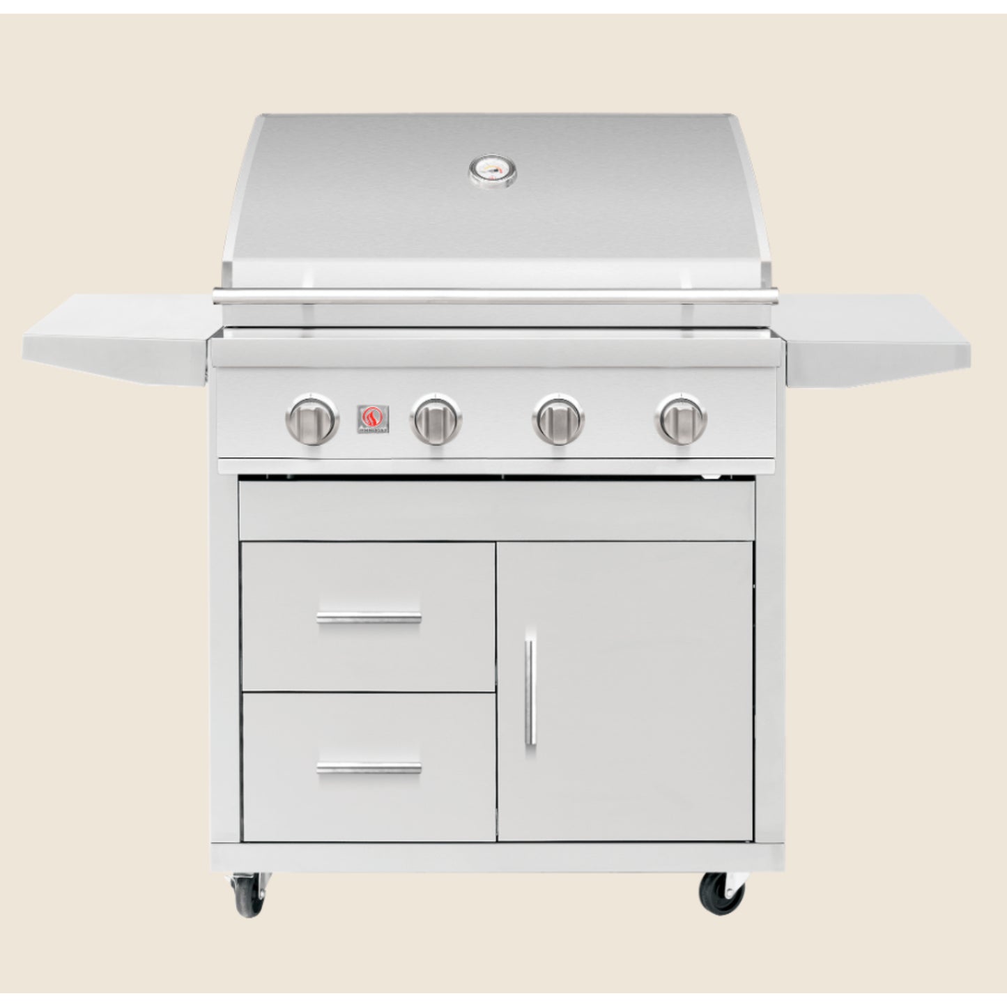Summerset Sizzler Freestanding 32" Natural Gas Grill with Deluxe Cart