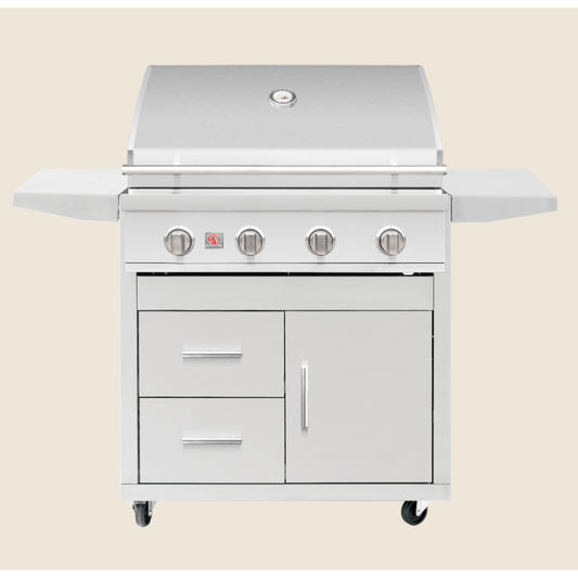 Summerset Sizzler Pro Freestanding 32" Natural Gas Grill with Deluxe Cart