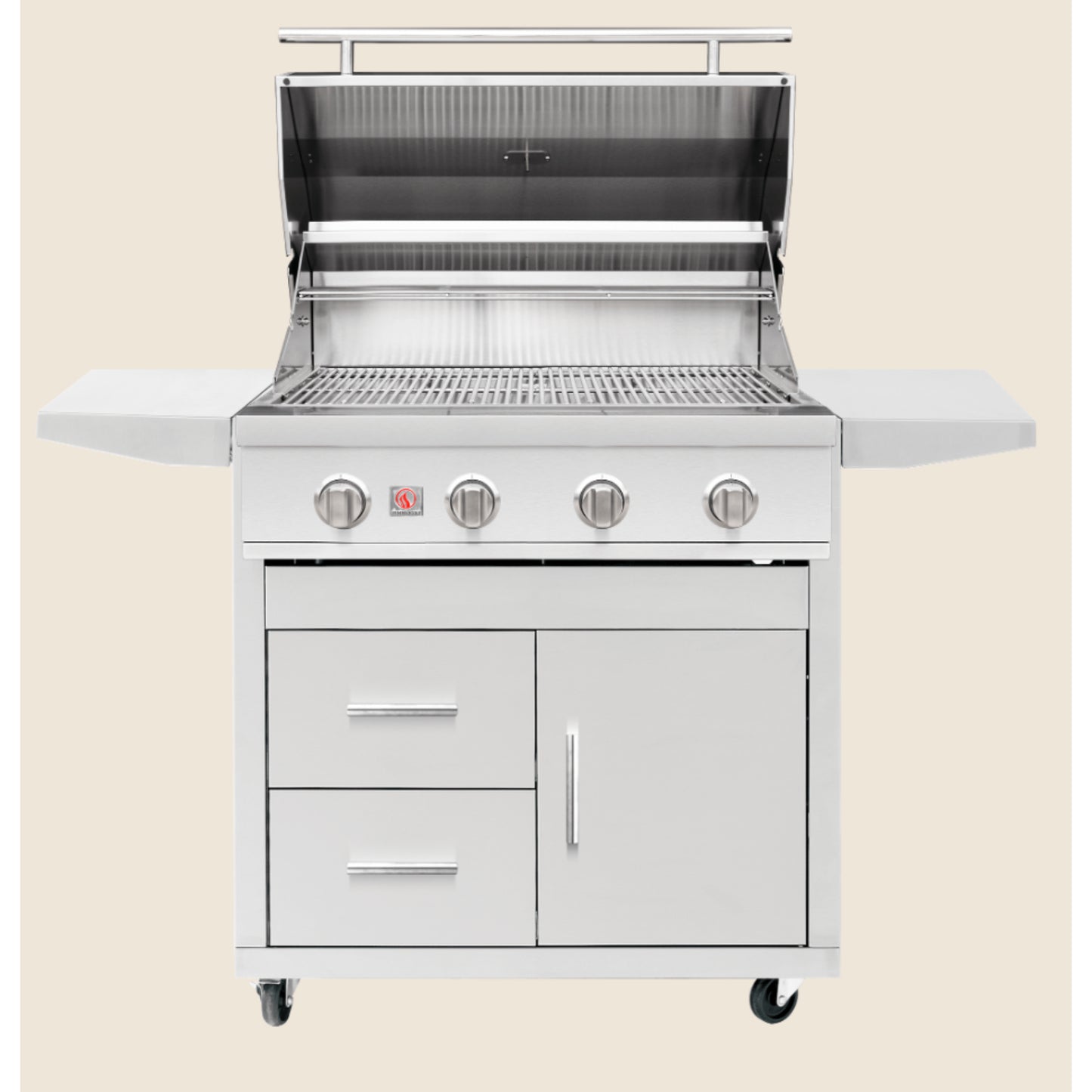 Summerset Sizzler Pro Freestanding 32" Natural Gas Grill with Deluxe Cart