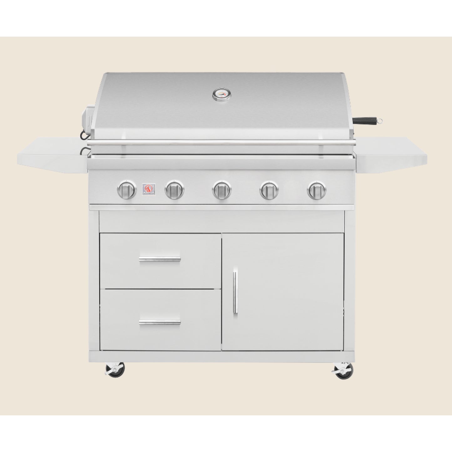 Summerset Sizzler Freestanding 40" Natural Gas Grill with Deluxe Cart
