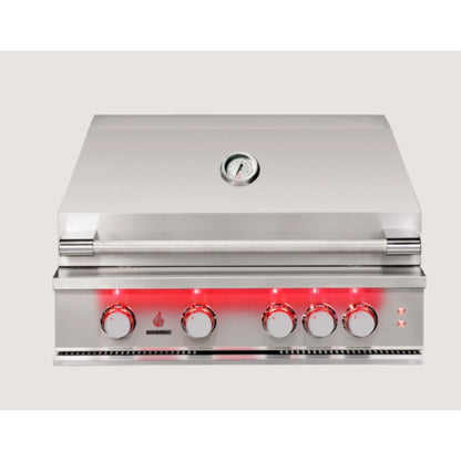 TrueFlame 32" 4-Burner Freestanding Natural Gas Grill with Deluxe Cart