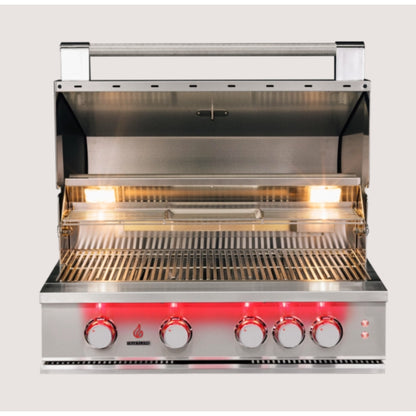 TrueFlame 32" 4-Burner Freestanding Liquid Propane Grill with Deluxe Cart